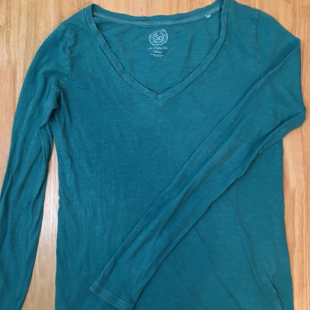 Teal V-Neck Shirt